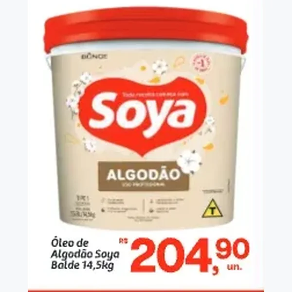 Recorte do encarte de Óleo de Algodão Soya 14,5 kg