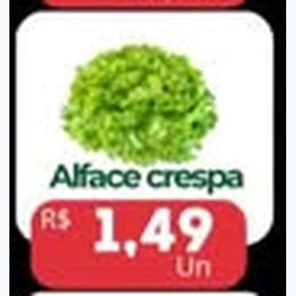 Recorte do encarte de Alface Crespa