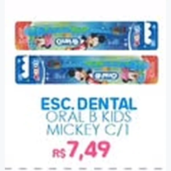 Recorte do encarte de Escova Dental Oral-B Kids