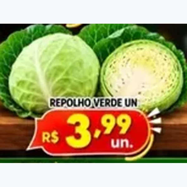 Recorte do encarte de Repolho Verde