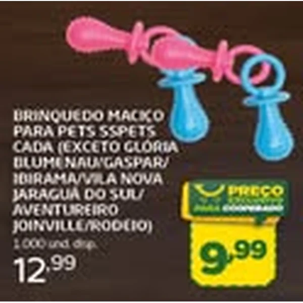 Recorte do encarte de Brinquedo Maciço para Pets Sspets