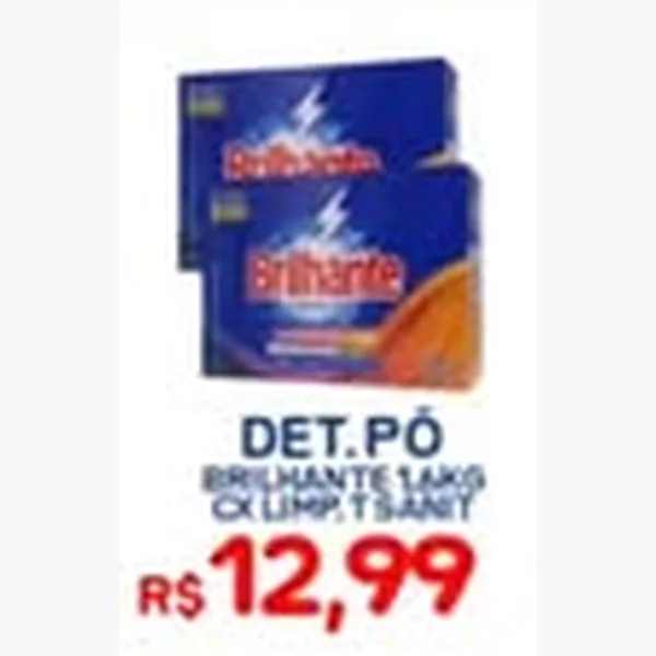 Recorte do encarte de Detergente em Pó Brilhante 1 kg