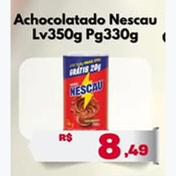 Recorte do encarte de Achocolatado Nescau