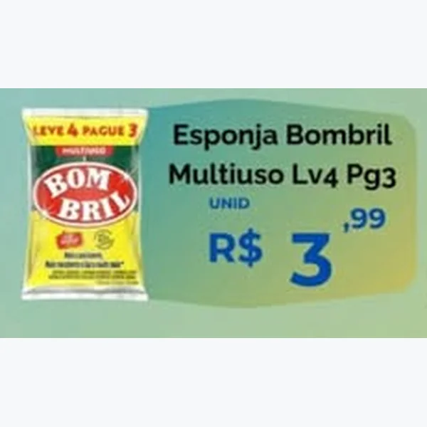 Recorte do encarte de Esponja Multiuso Bombril