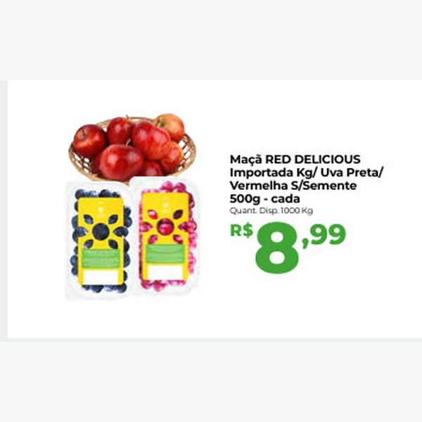 Uva Vermelha S/semente 500 g