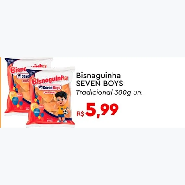 Bisnaguinha Tradicional SEVEN BOYS 300 g