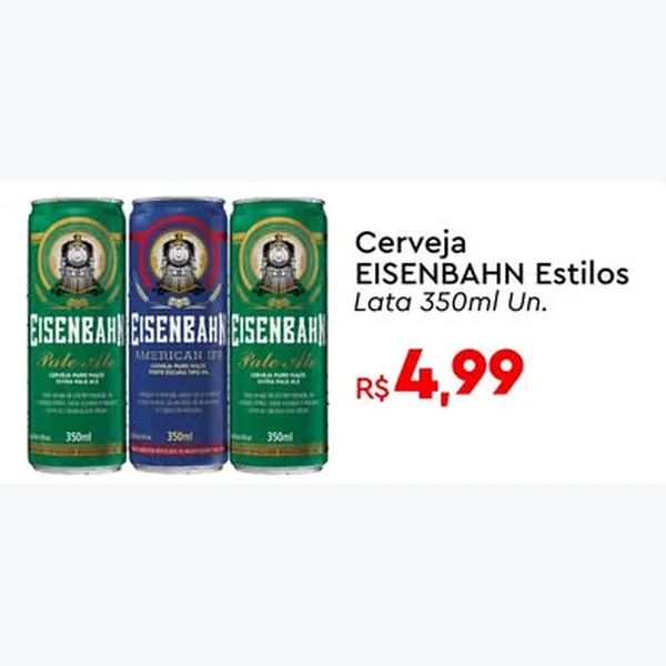 Recorte do encarte de Cerveja EISENBAHN 350 ml