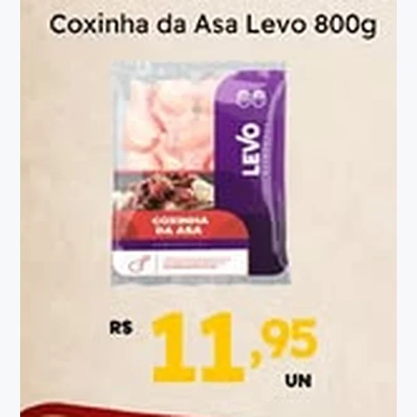 Recorte do encarte de Coxinha da Asa Levo 800 g
