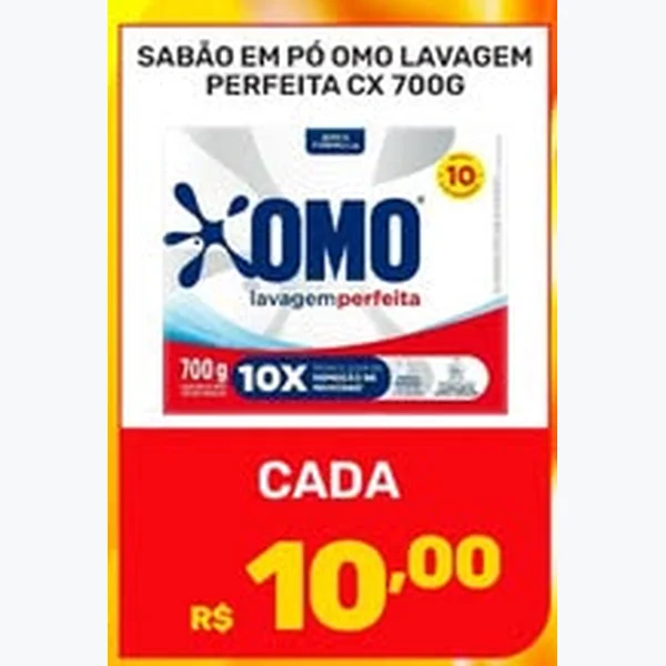 Recorte do encarte de Sabão em Pó Lavagem Perfeita Omo 700 g