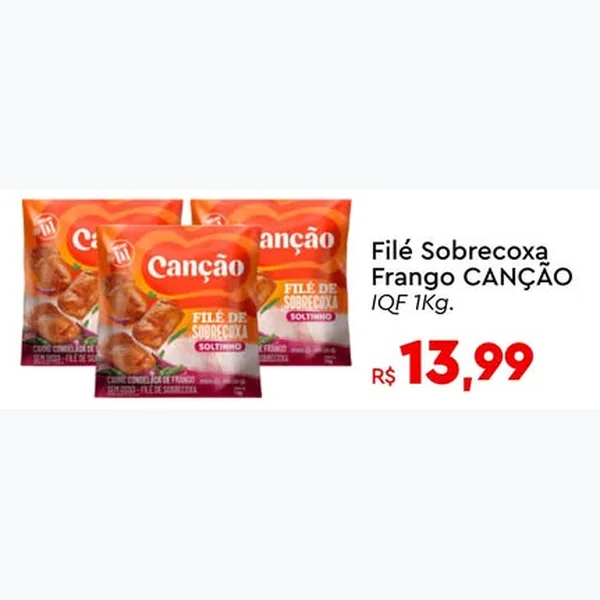 Recorte do encarte de Filé de Sobrecoxa de Frango Canção