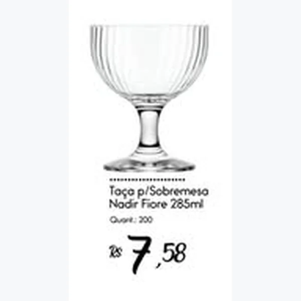 Recorte do encarte de Taça para Sobremesa Nadir 285 ml