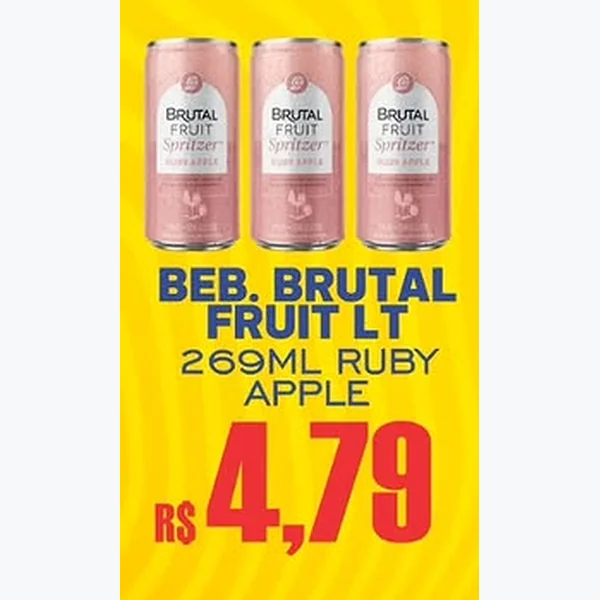 Recorte do encarte de Bebida Spritzer Ruby Apple Brutal Fruit 269 ml