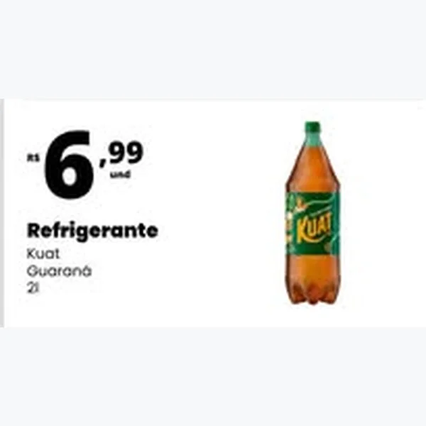 Recorte do encarte de Refrigerante Guaraná Kuat 2 L