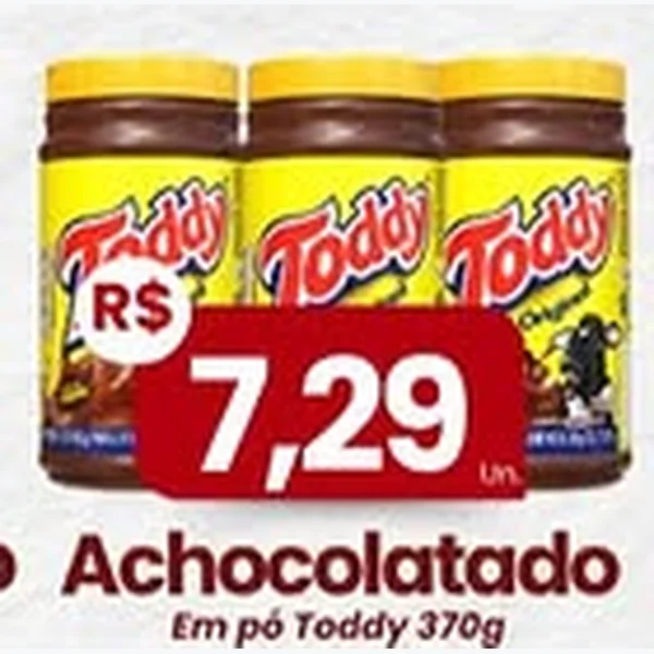 Recorte do encarte de Achocolatado em Pó Toddy 370 g