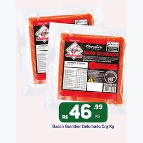 Recorte do encarte de Bacon Defumado Cry Guinther