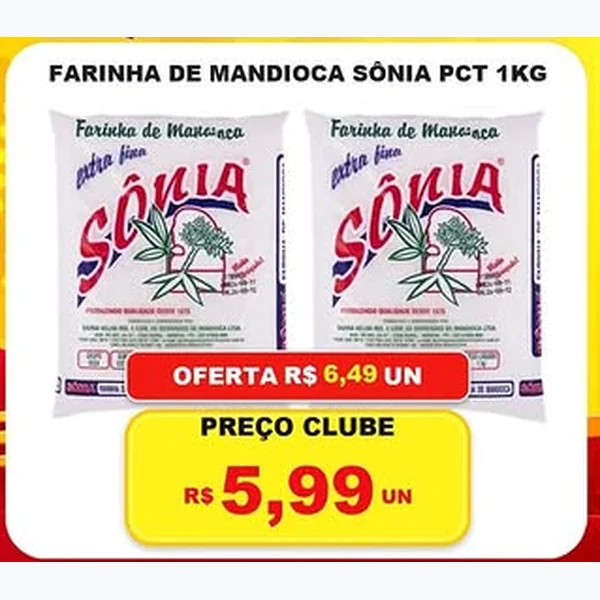 Farinha de Mandioca Sônia 1 kg