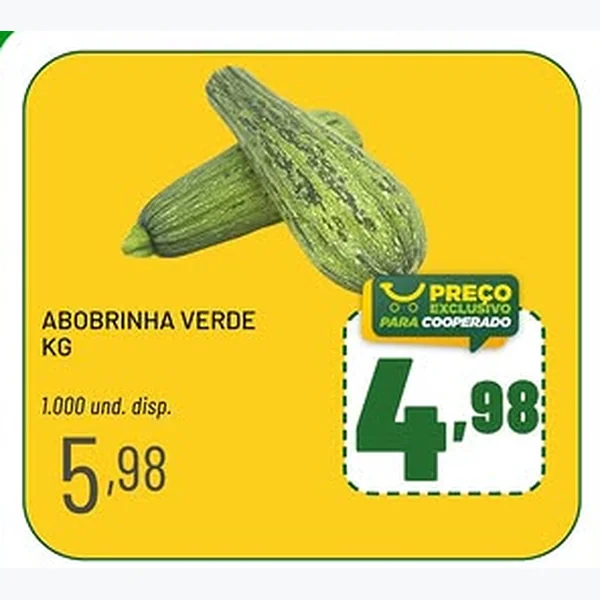 Recorte do encarte de Abobrinha Verde