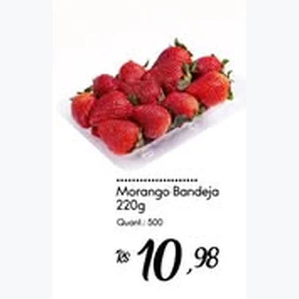 Recorte do encarte de Morango 220 g