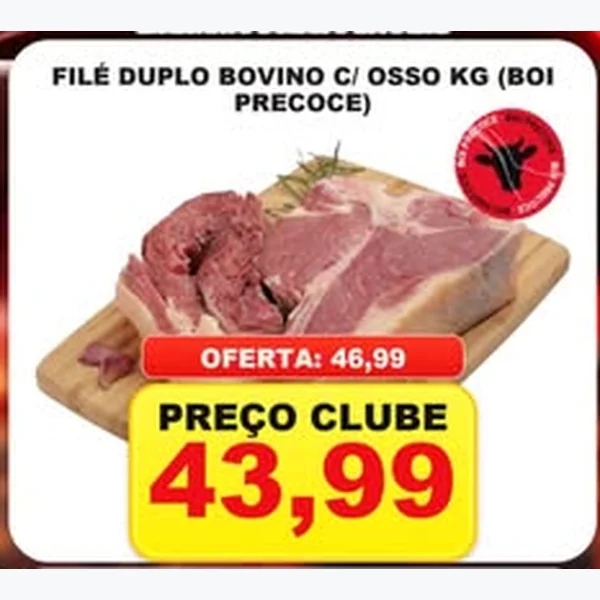 Recorte do encarte de Filé Duplo Bovino C/ Osso