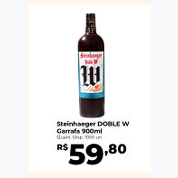 Recorte do encarte de Steinhaeger Doble W 900 ml