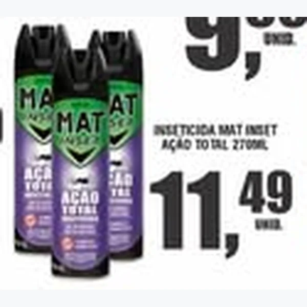 Recorte do encarte de Inseticida Ação Total Mat Inset 270 ml