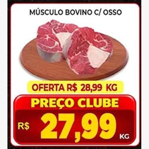 Recorte do encarte de Músculo Bovino C/ Osso