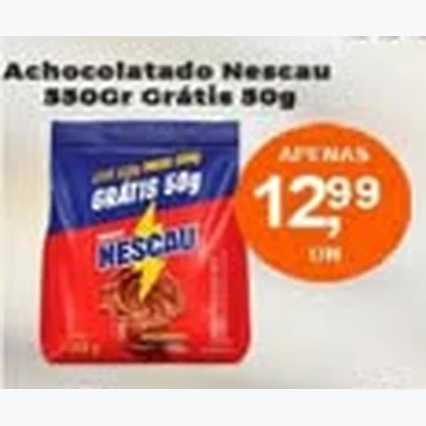 Recorte do encarte de Achocolatado Nescau 550 g