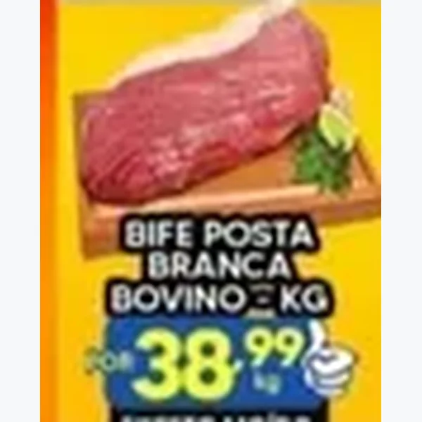Recorte do encarte de Bife Posta Branca Bovino