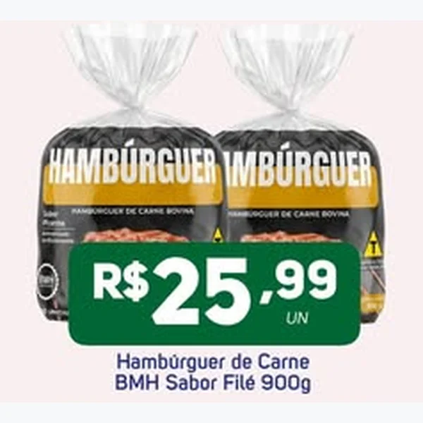 Hambúrguer de Carne Sabor Filé BMH 900 g