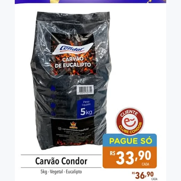 Carvão de Eucalipto Condor 5 kg