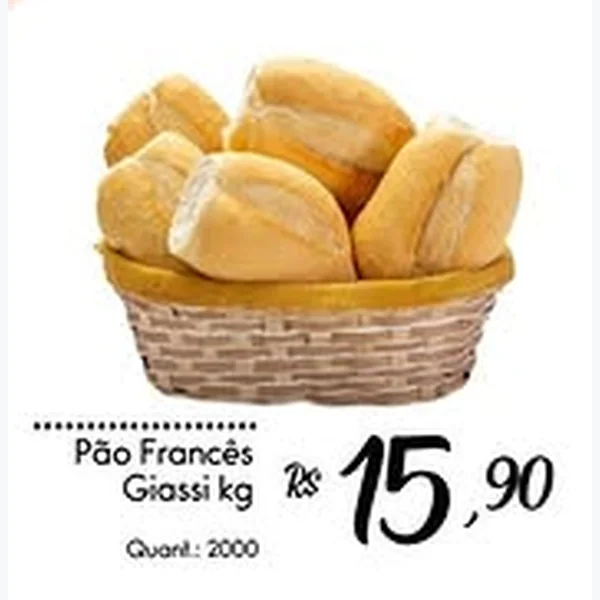 Recorte do encarte de Pão Francês Giassi