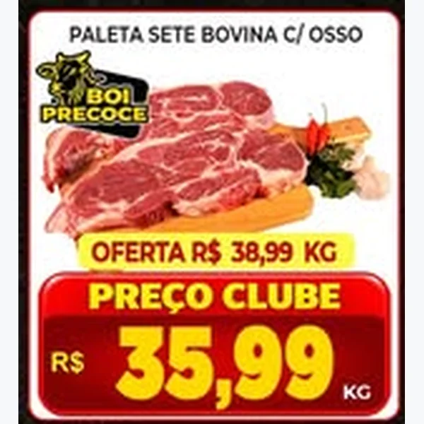 Recorte do encarte de Paleta Sete Bovina C/ Osso