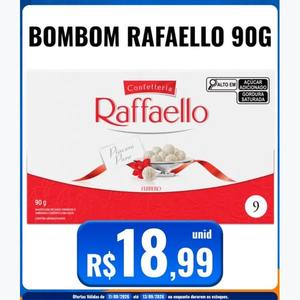 Bombom Raffaello 90 g