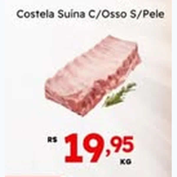 Recorte do encarte de Costela Suína C/osso S/pele