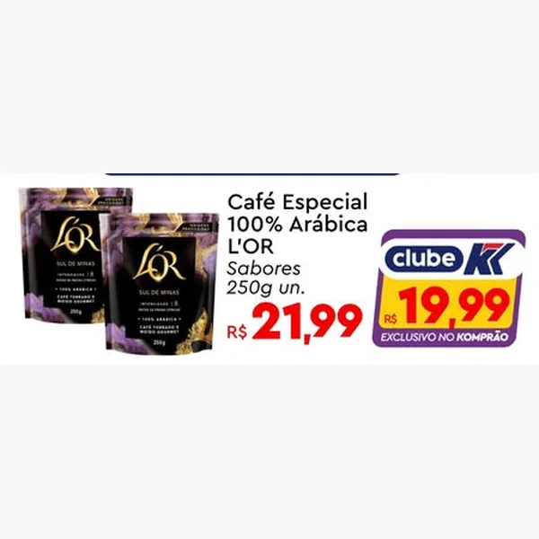 Café Especial 100% Arábica L'OR 250 g