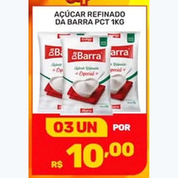Recorte do encarte de Açúcar Refinado Da Barra