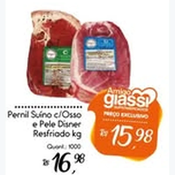 Pernil Suíno C/osso e Pele Disner