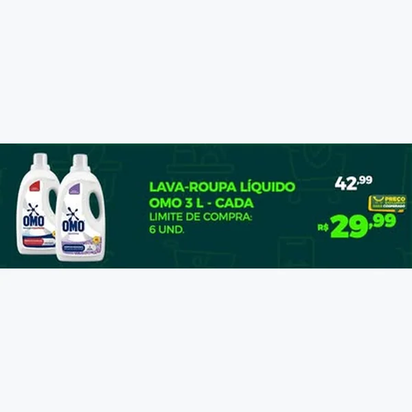 Lava-roupa Líquido Omo 3 L