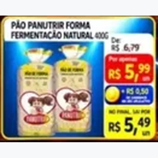 Pão de Forma Fermentação Natural Panutrir 400 g