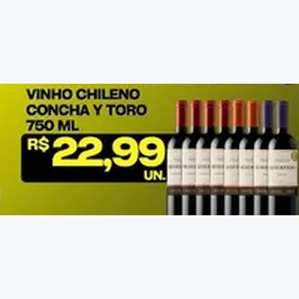 Vinho Chileno Concha y Toro 750 ml