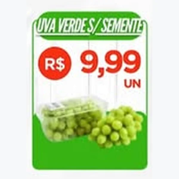 Recorte do encarte de Uva Verde sem Semente
