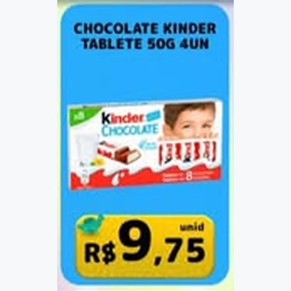 Chocolate Tablete Kinder 4 un × 50 g
