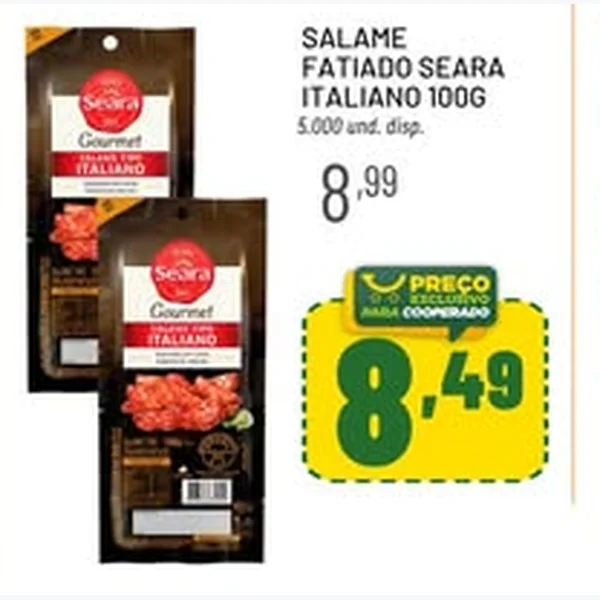 Salame Fatiado Italiano Seara 100 g