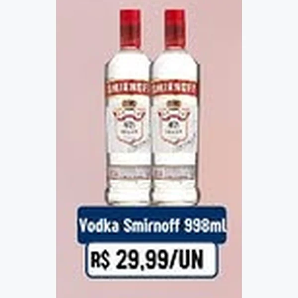 Recorte do encarte de Vodka Smirnoff 998 ml