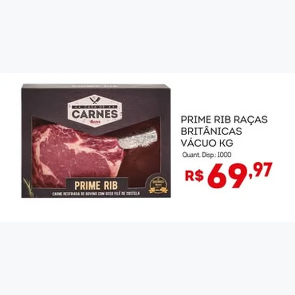 Recorte do encarte de Prime Rib Raças Britânicas Vácuo