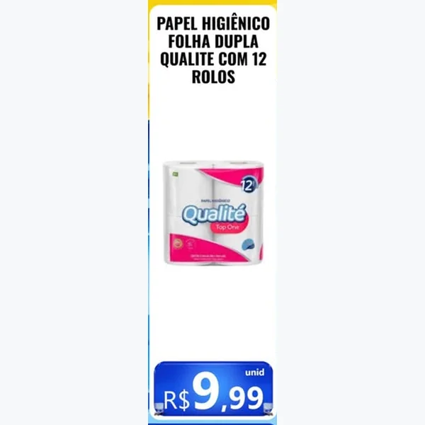 Papel Higiênico Folha Dupla Qualité 12 un