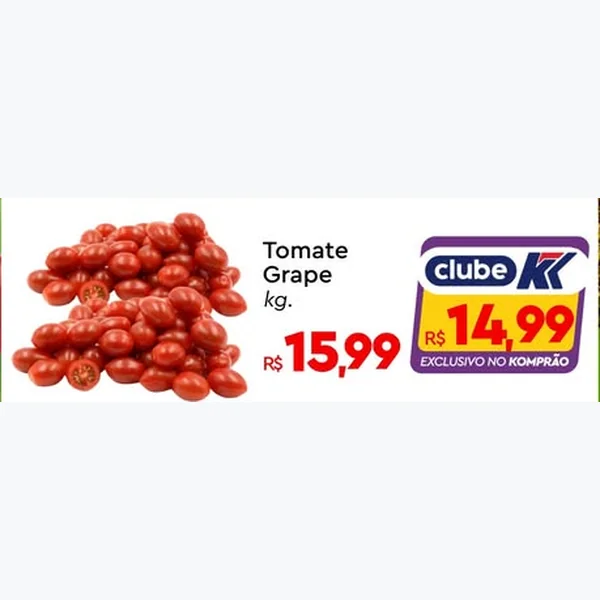 Recorte do encarte de Tomate Grape