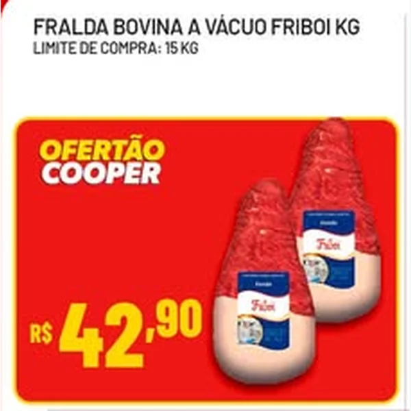 Recorte do encarte de Fralda Bovina a Vácuo Friboi