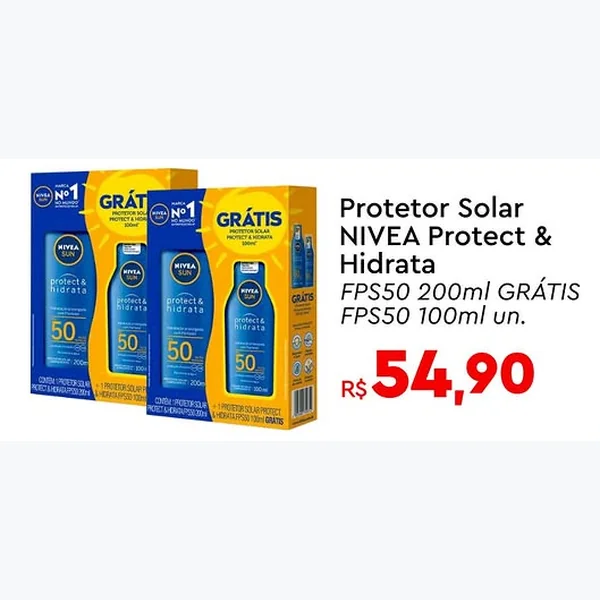 Protetor Solar Protect & Hidrata Fps 50 Nivea 200 ml