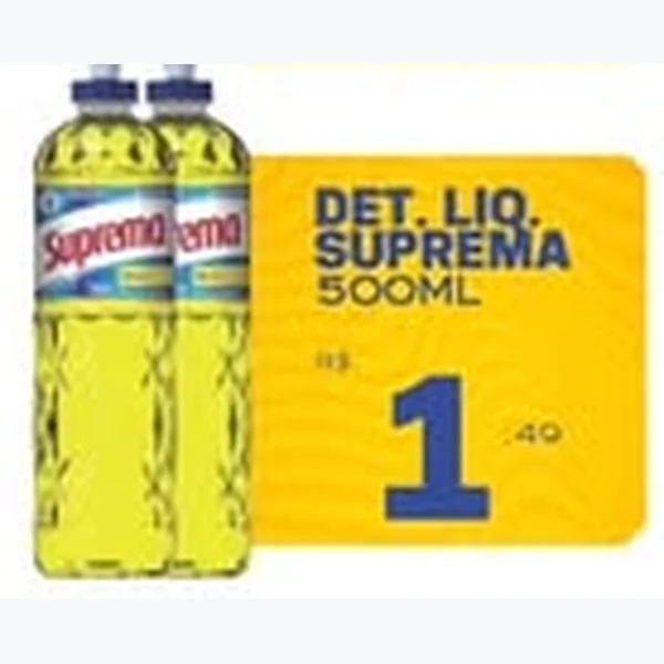 Recorte do encarte de Detergente Líquido Suprema 500 ml